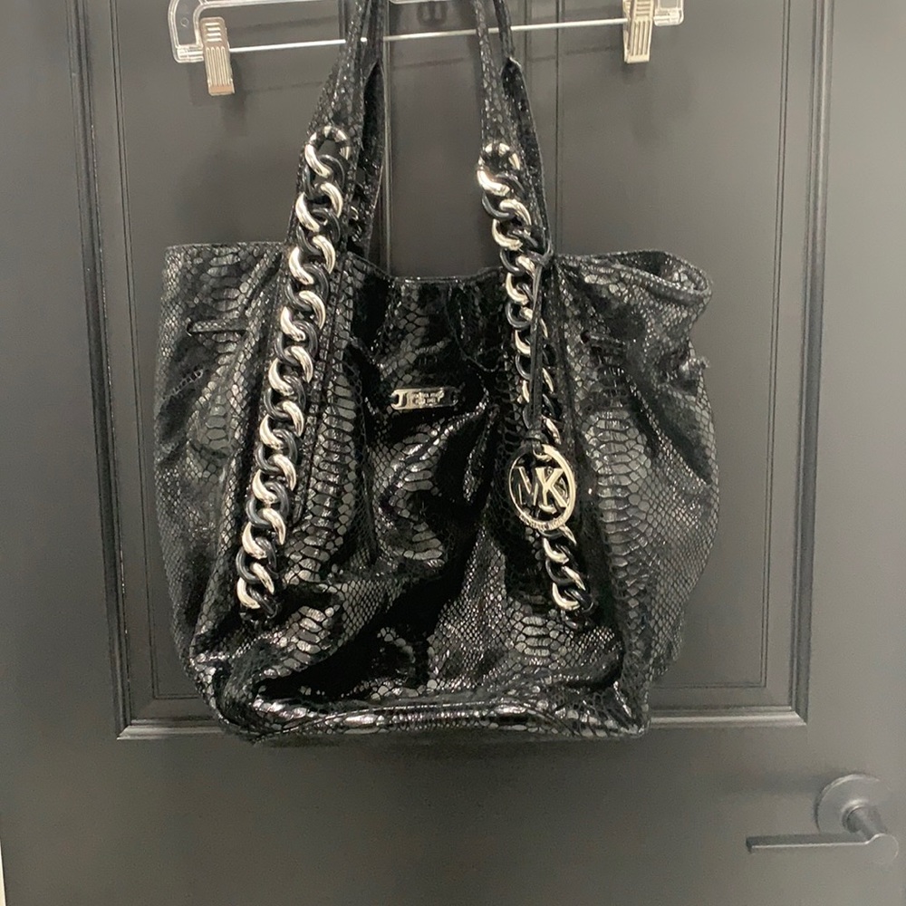 Michael Kors black snakeskin purse